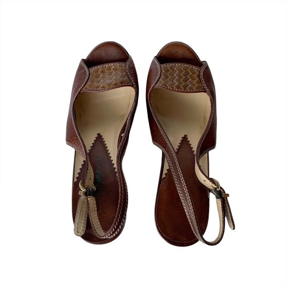 Emporio Armani Leather Platform Sandals | 37 | Brown - Picture 2 of 16